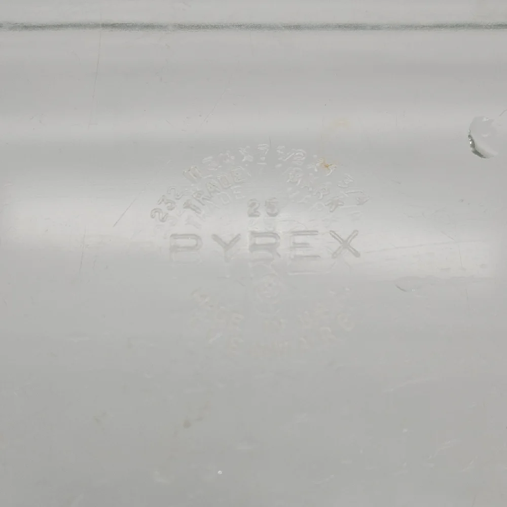 Pyrex Clear Glass Baking Dish with Embossed Logo